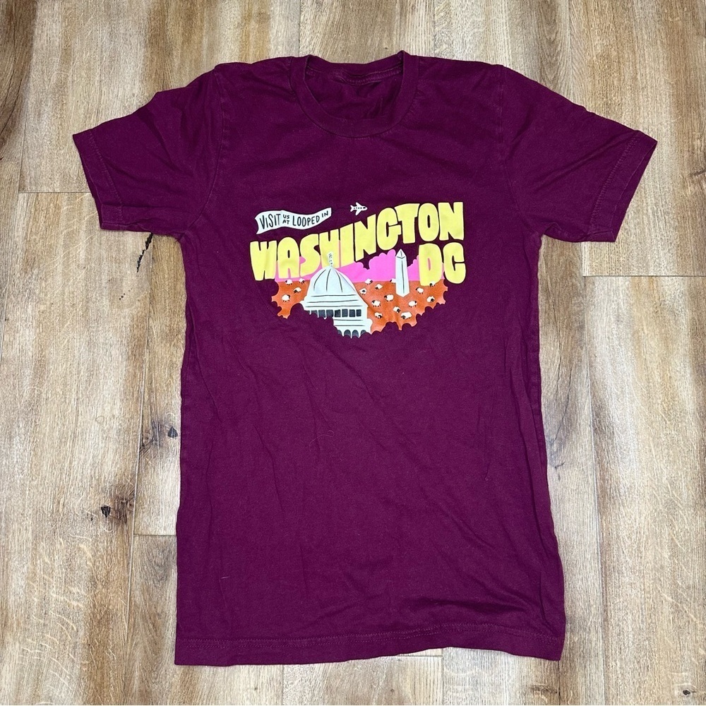 Vintage Tourist Washington DC T-shirt Burgundy Medium